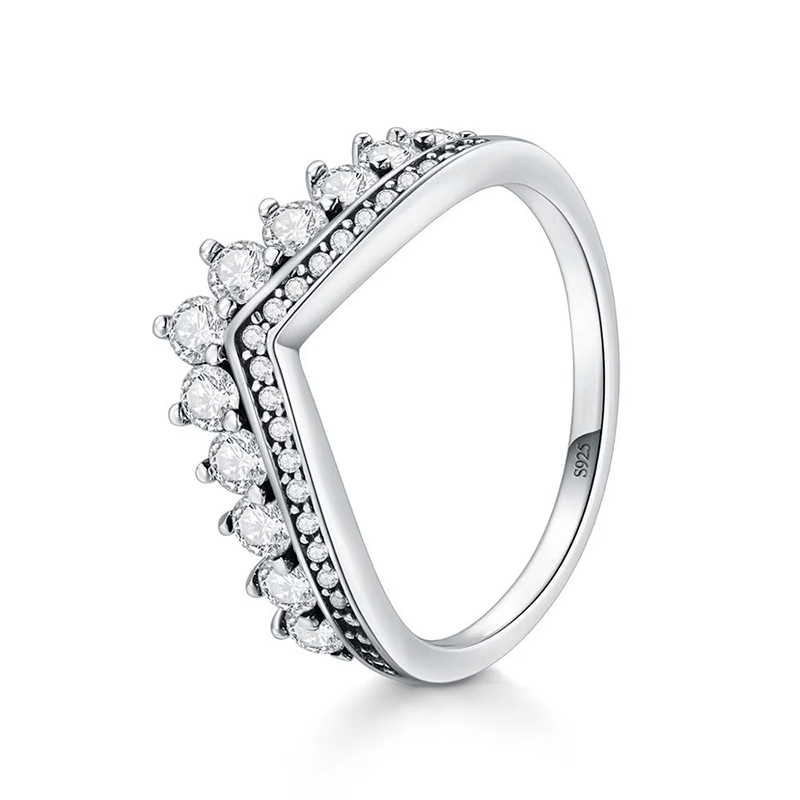 925 sterling silver crown-shaped ring for women – tiara-inspired jewellery UK