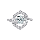 Everlasting Sparkle Ring in 925 sterling silver with brilliant zirconia – women’s elegant ring UK