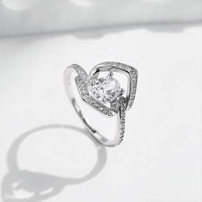 Everlasting Sparkle Ring in 925 sterling silver with brilliant zirconia – women’s elegant ring UK