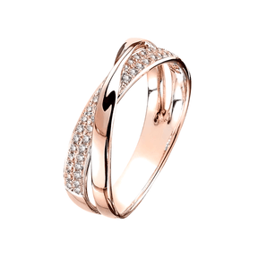 925 Sterling Silver Infinity Ring with two-tone crossover design – romantic UK jewellery