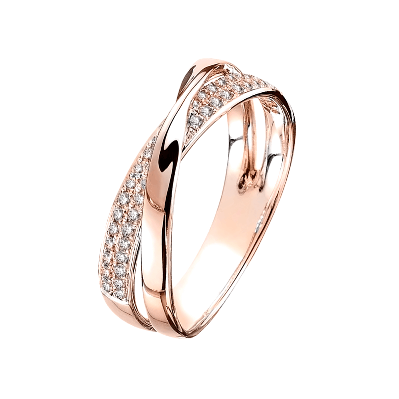 925 Sterling Silver Infinity Ring with two-tone crossover design – romantic UK jewellery