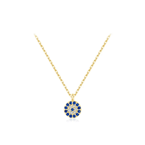 Sterling silver evil eye necklace with blue charm – Lucky Eye jewellery in UK style