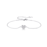 925 sterling silver bracelet with a heart charm – elegant and romantic minimalist jewellery for women