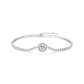 925 sterling silver bracelet with centre zirconia stone – delicate brilliance jewellery for women