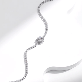 925 sterling silver bracelet with centre zirconia stone – delicate brilliance jewellery for women