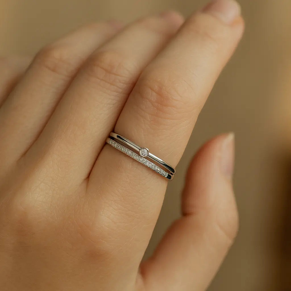 925 Sterling Silver Arcs Ring