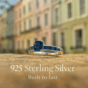 925 Sterling Silver Blue Sapphire Ring