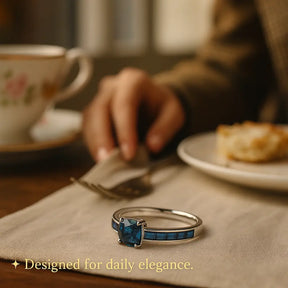 925 Sterling Silver Blue Sapphire Ring
