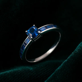925 Sterling Silver Blue Sapphire Ring