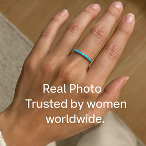 925 Sterling Silver Blue Set Ring