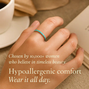 925 Sterling Silver Blue Set Ring