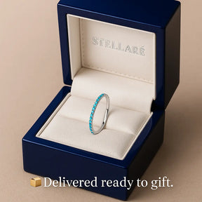 925 Sterling Silver Blue Set Ring