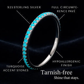 925 Sterling Silver Blue Set Ring