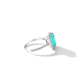 925 Sterling Silver Blue Tourmaline Ring
