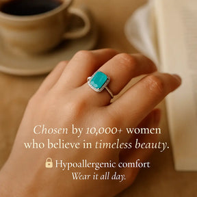 925 Sterling Silver Blue Tourmaline Ring