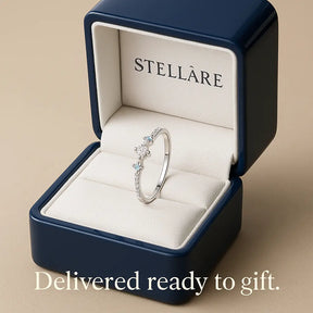 925 Sterling Silver Blue Zirconia Ring Set