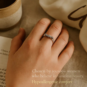 925 Sterling Silver Bow Ring