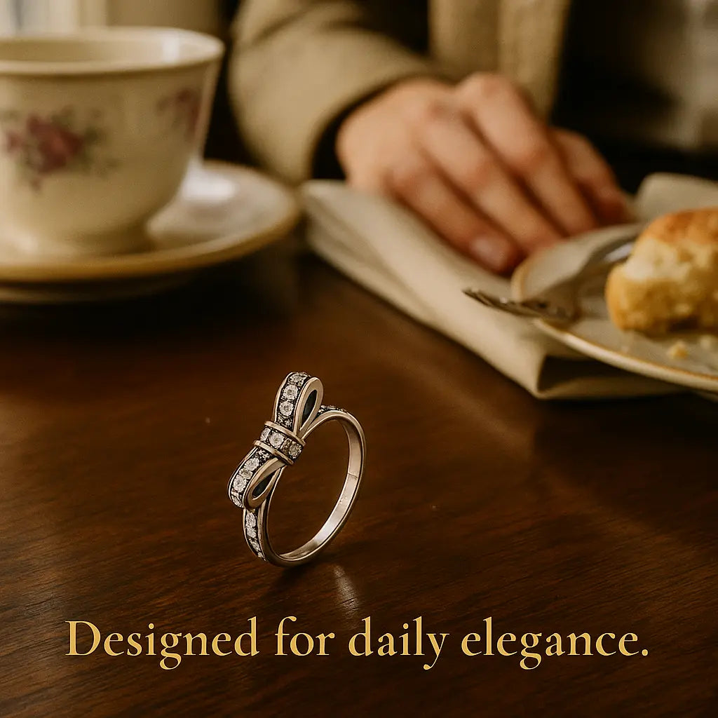 925 Sterling Silver Bow Ring