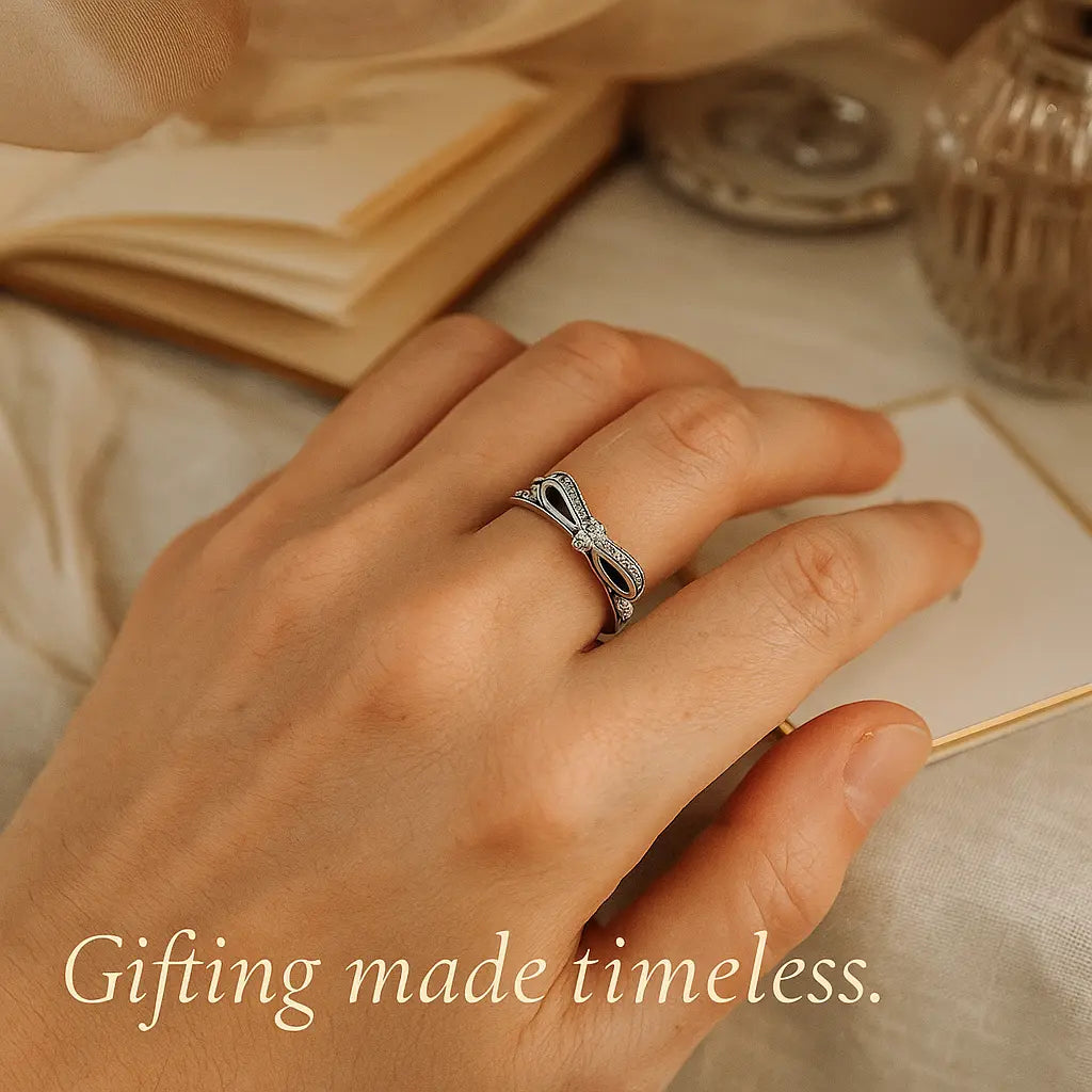 925 Sterling Silver Bow Ring