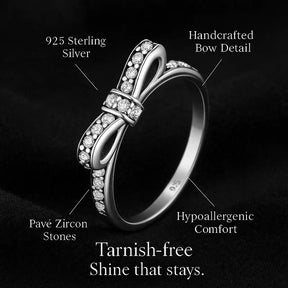 925 Sterling Silver Bow Ring
