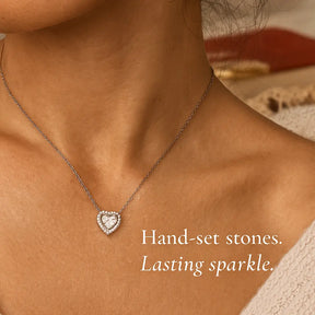 Brilliant Heart Necklace in 925 Silver
