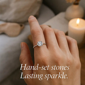 925 Sterling Silver Brilliant Stone Ring