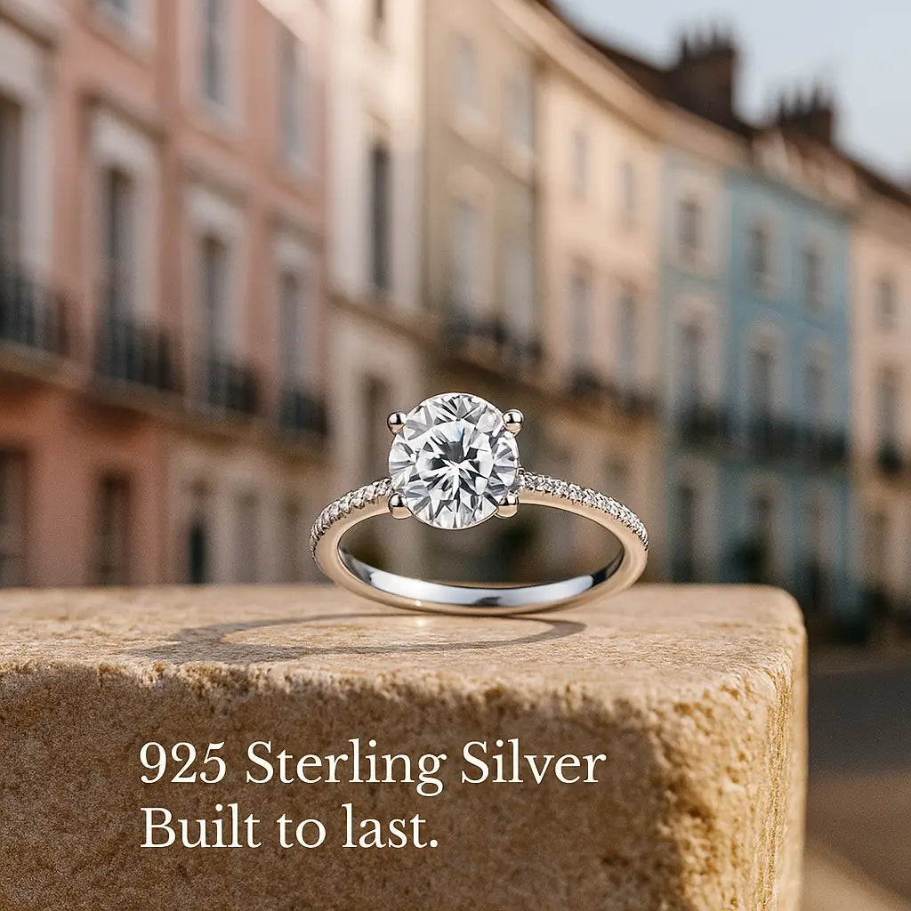 925 Sterling Silver Brilliant Stone Ring