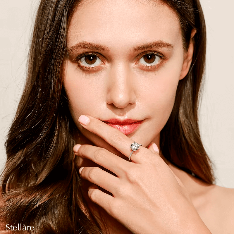 “Sterling silver solitaire ring with brilliant-cut zirconia – classic promise or engagement style for elegant occasions”