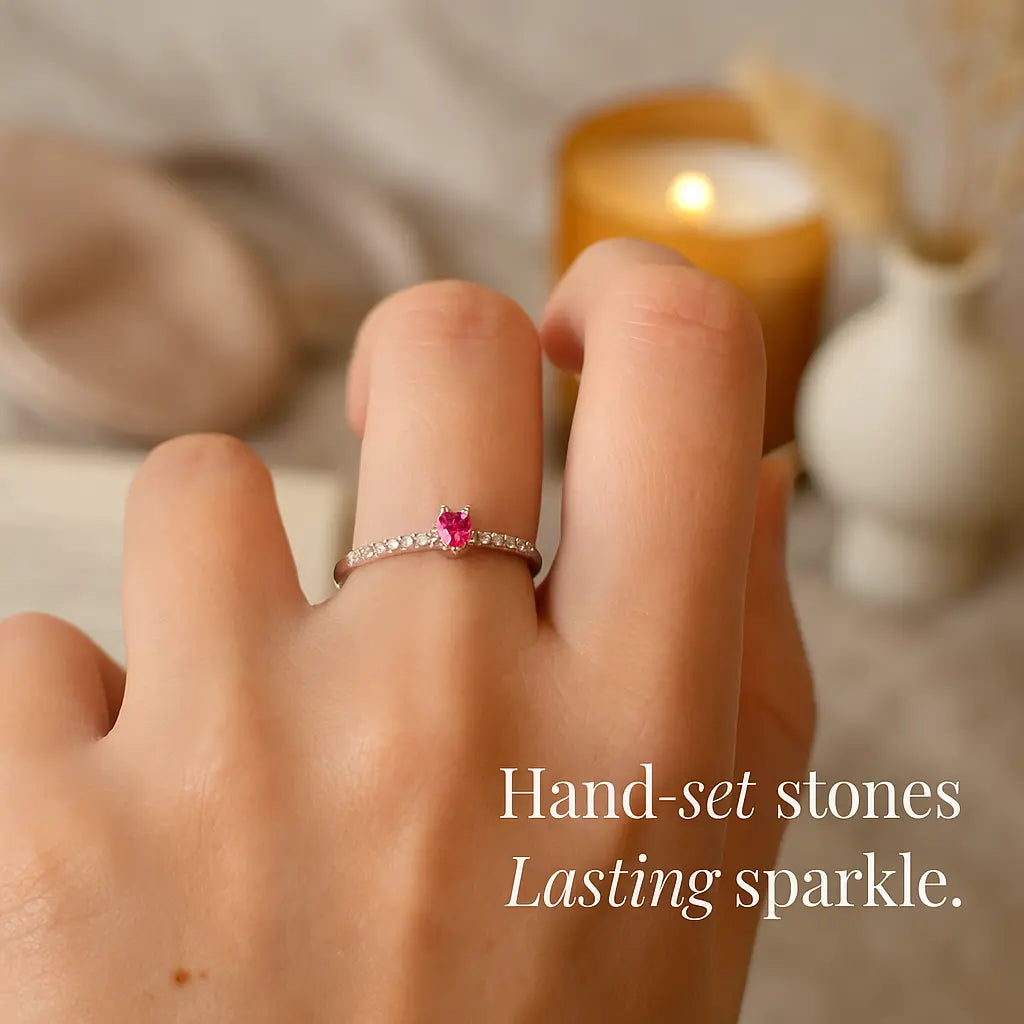 925 Sterling Silver Colorful Chevron Ring