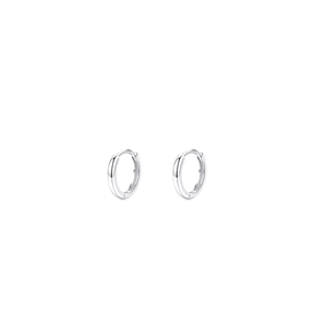 Sterling silver polished hoop earrings in various sizes – timeless, lightweight and versatile set for everyday elegance