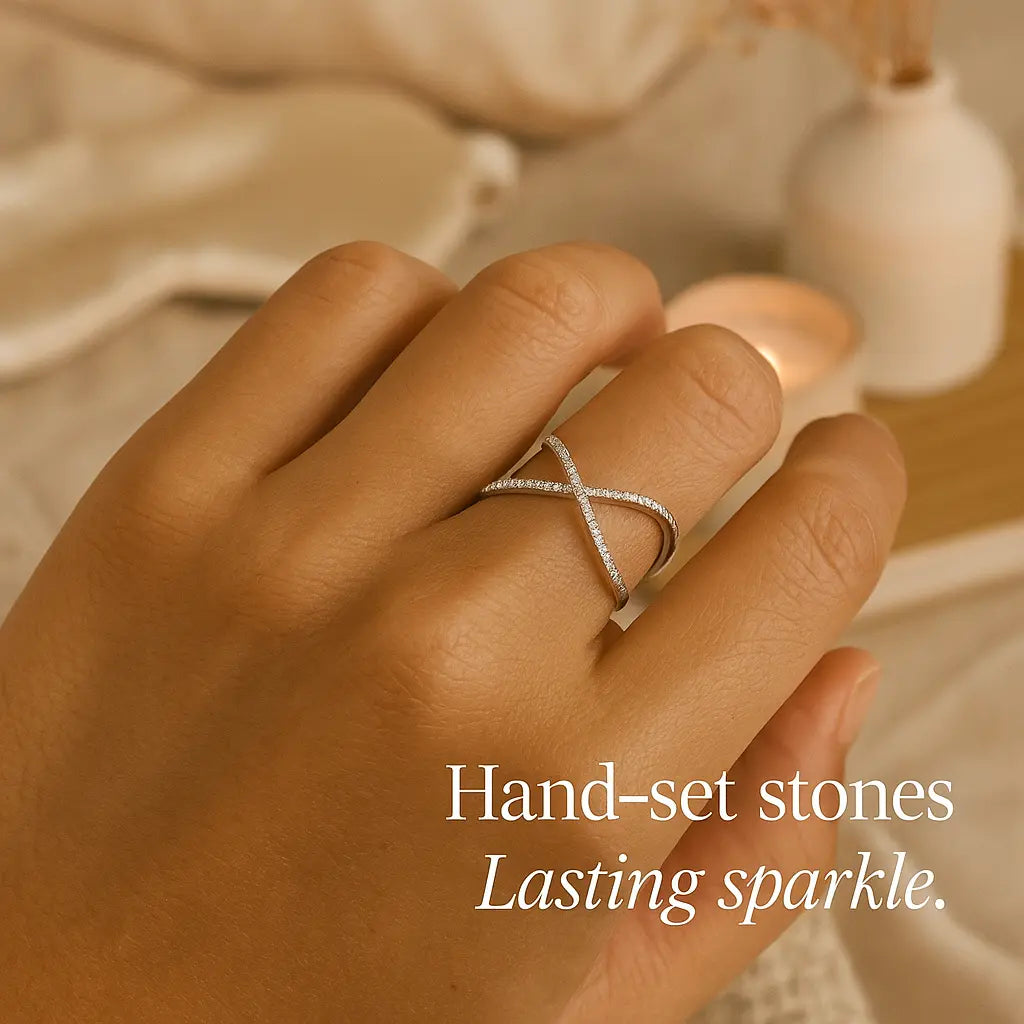 925 Sterling Silver Criss-Cross Ring