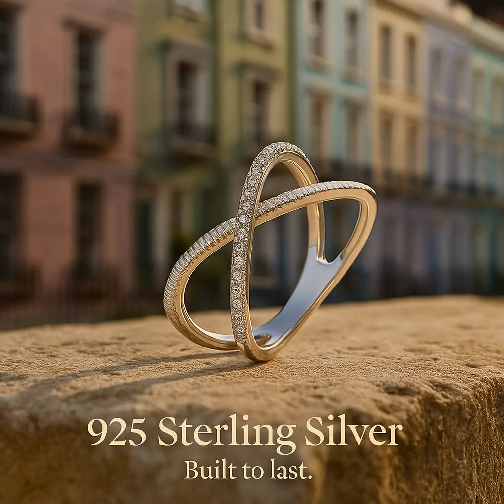 925 Sterling Silver Criss-Cross Ring