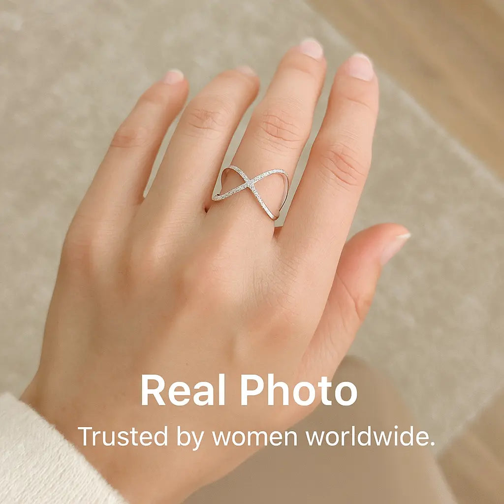 925 Sterling Silver Criss-Cross Ring