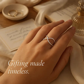 925 Sterling Silver Criss-Cross Ring
