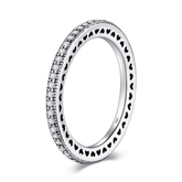 925 Sterling Silver Cut-Out Hearts Ring