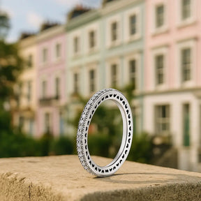 925 Sterling Silver Cut-Out Hearts Ring