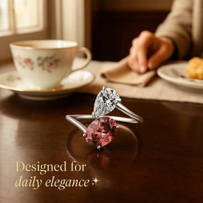 925 Sterling Silver Dual Stone Ring