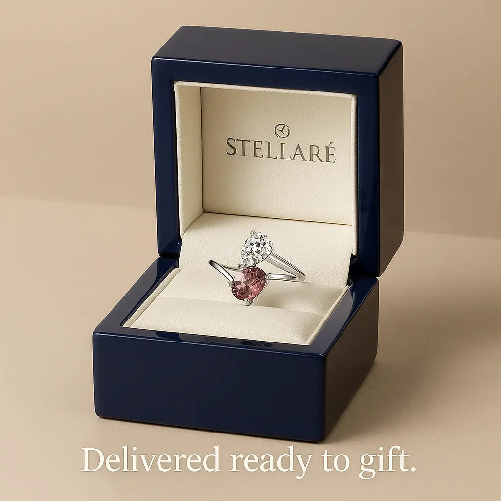 925 Sterling Silver Dual Stone Ring