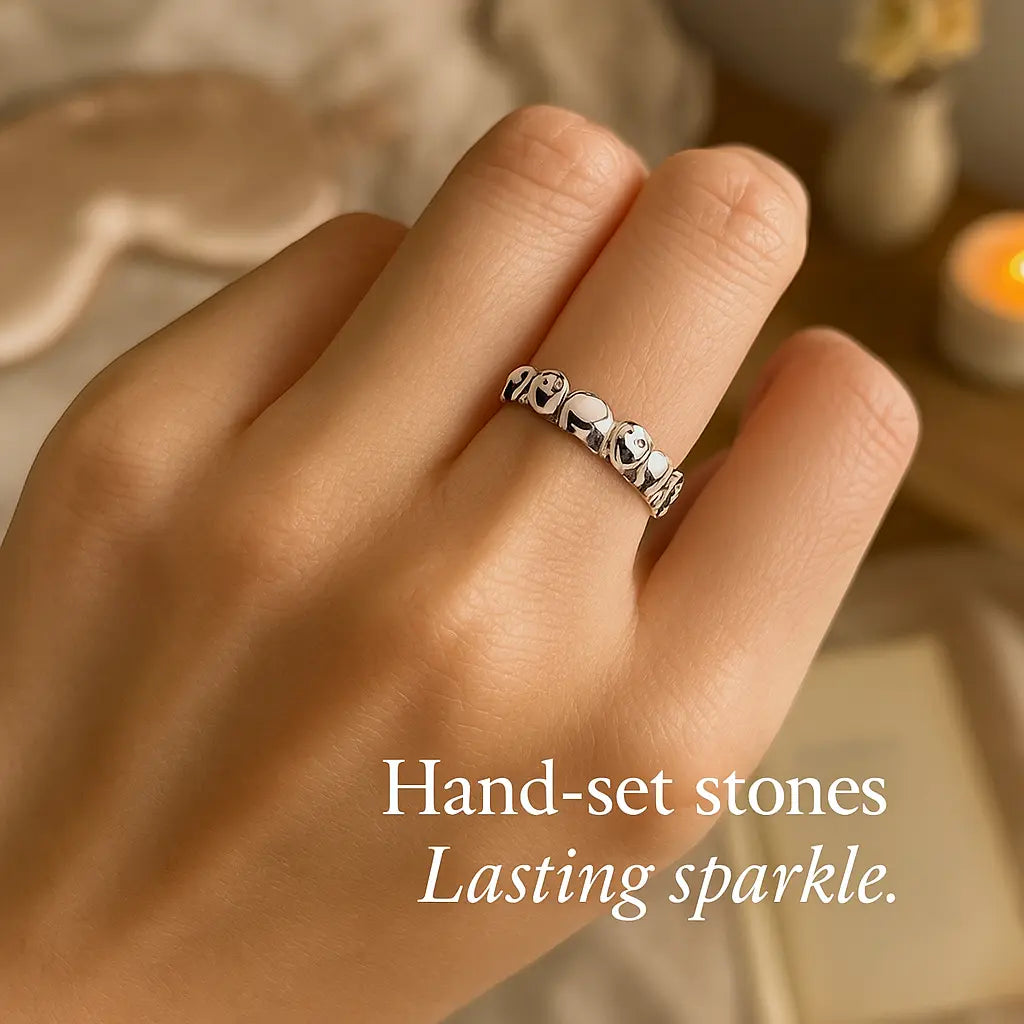 925 Sterling Silver Elephant Ring
