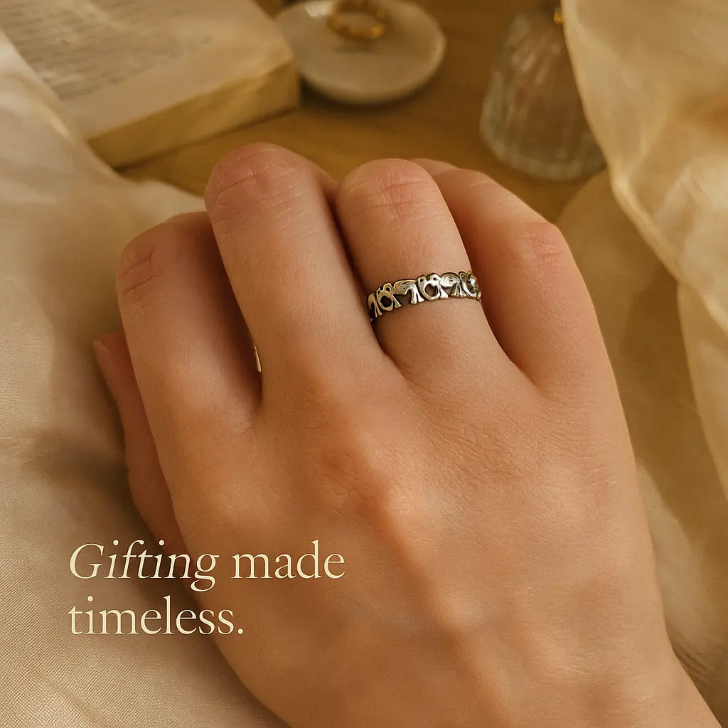 925 Sterling Silver Elephant Ring