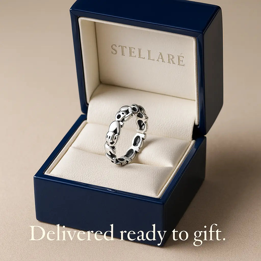 925 Sterling Silver Elephant Ring