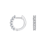 Sterling silver hoop earrings with sparkling zirconia – elegant and timeless mini hoops for everyday or gifting