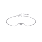 Sterling silver bracelet with heart charm – elegant and dainty design symbolising eternal love