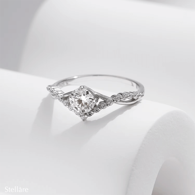 Sterling silver eternity ring with sparkling zirconia cluster – timeless and elegant band for special occasions or gifting
