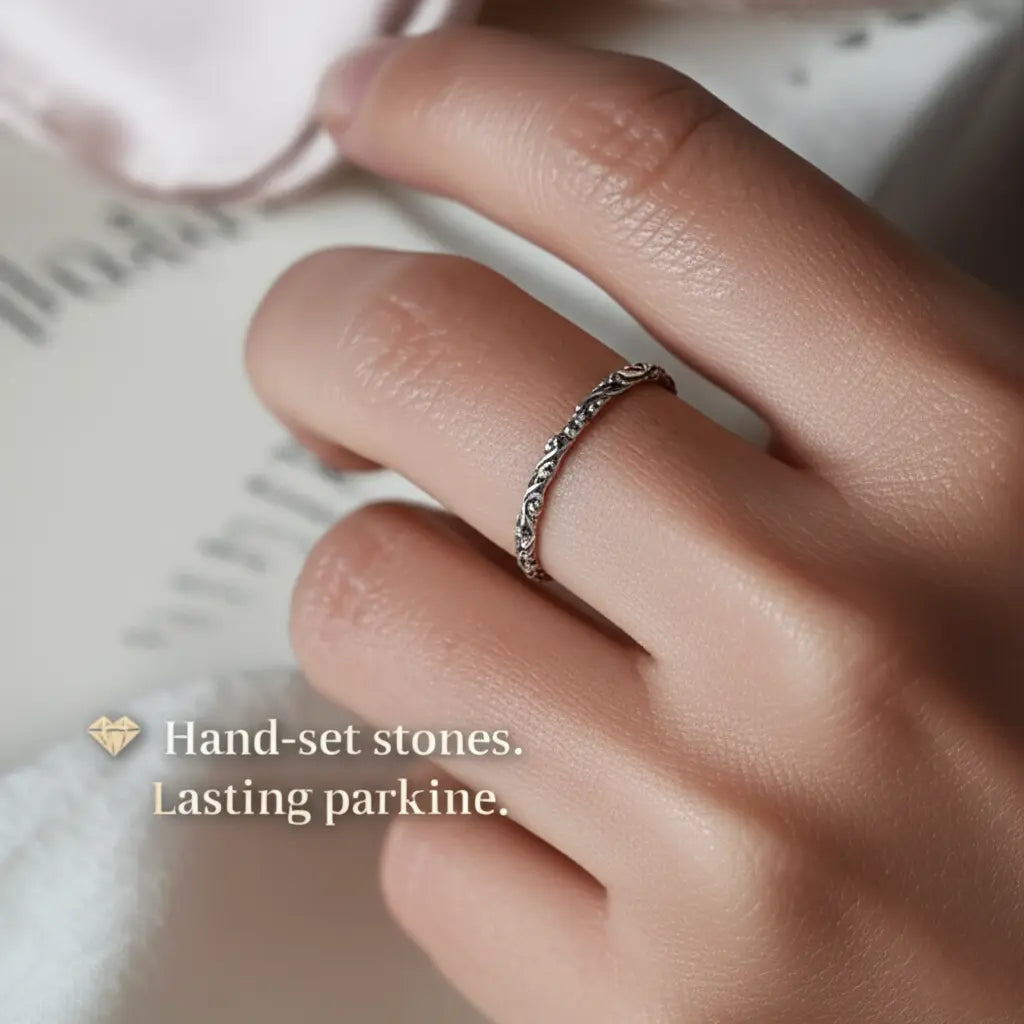 925 Sterling Silver Floral Ring Set