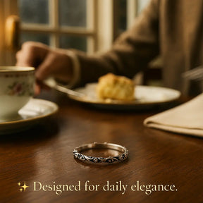 925 Sterling Silver Floral Ring Set