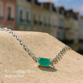Green Brilliance Necklace in 925 Silver