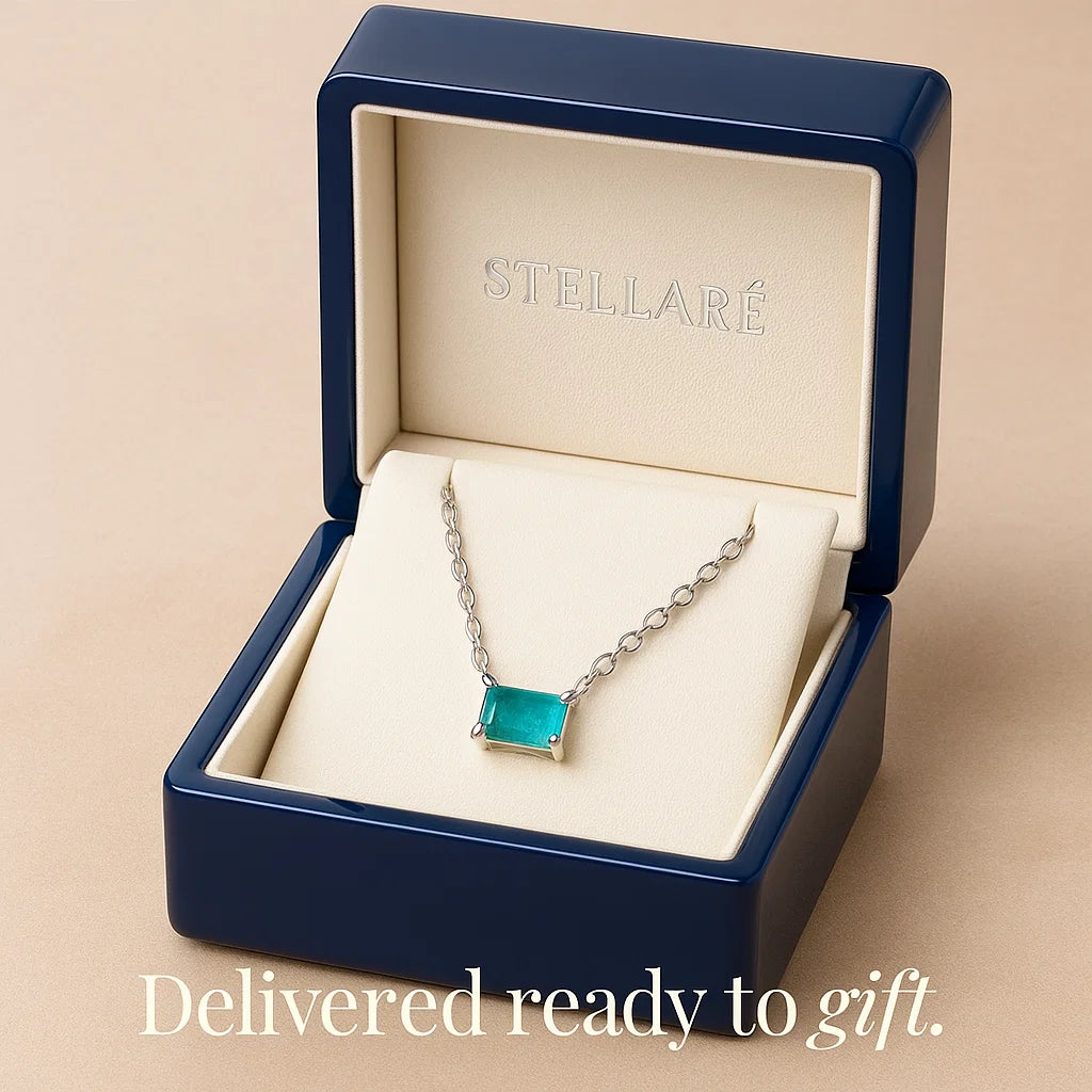 Green Brilliance Necklace in 925 Silver