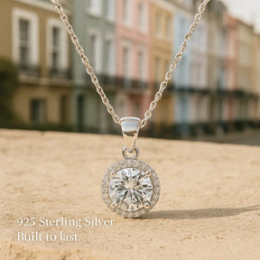 Halo of Light Necklace in 925 Silver