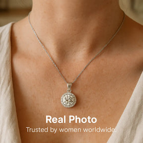 Halo of Light Necklace in 925 Silver